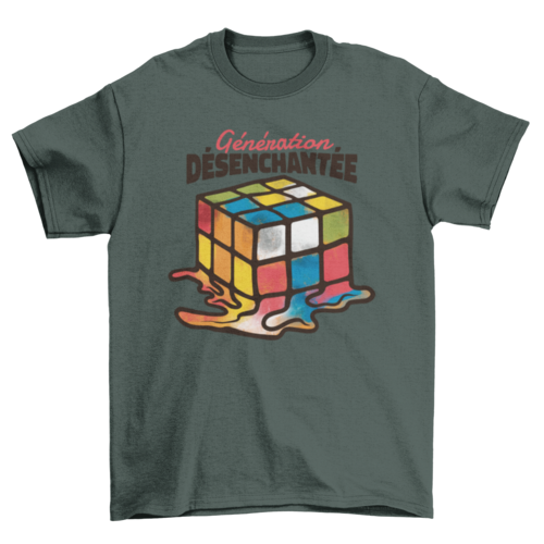 Melted rubik cube t-shirt