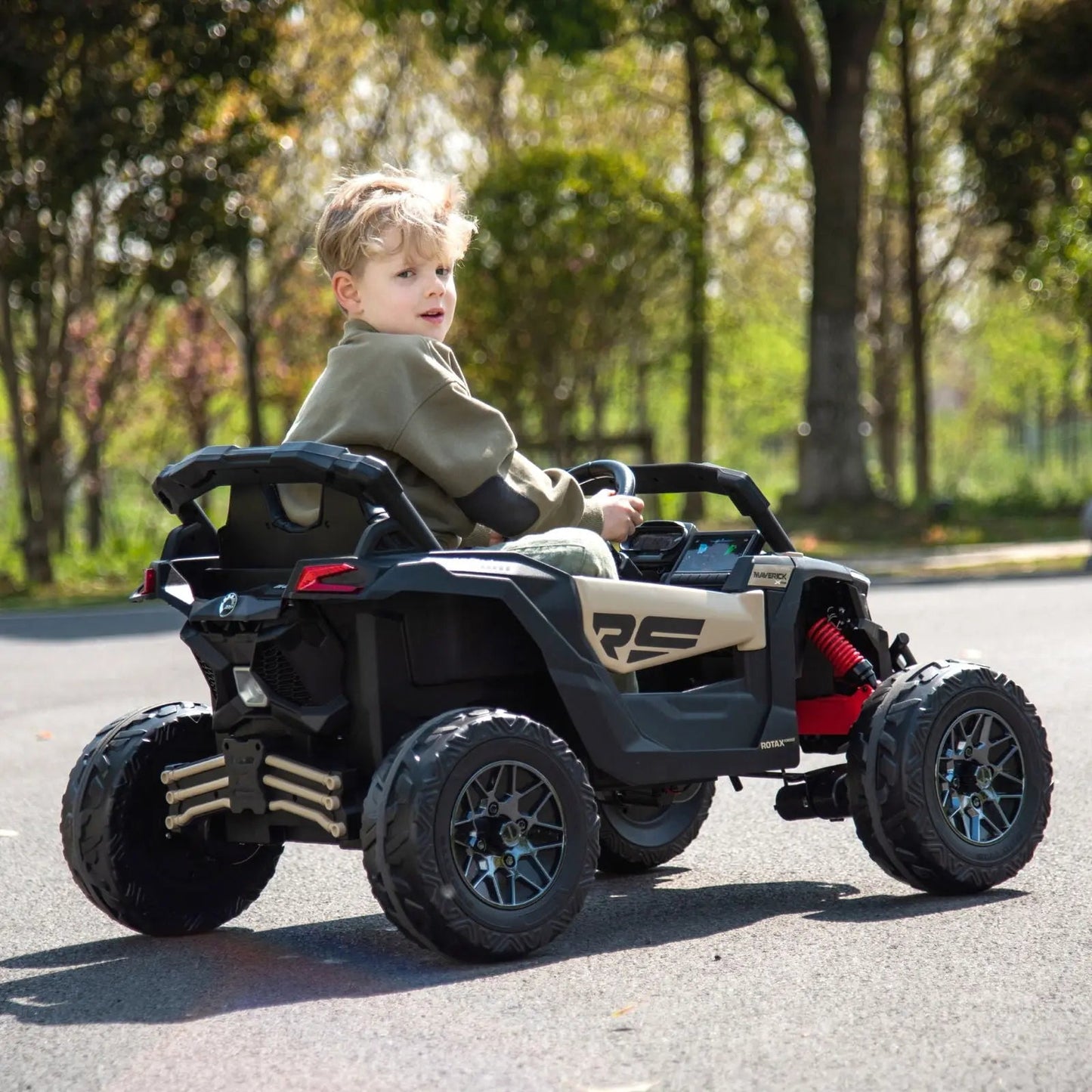 24V Can Am Maverick 1-Seater UTV - Kids Electric Ride-On-3