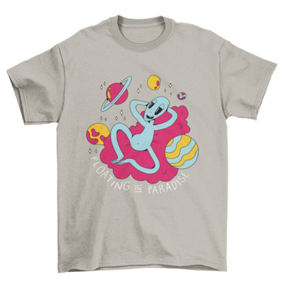 Chilling alien t-shirt
