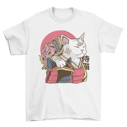 Cat samurai t-shirt