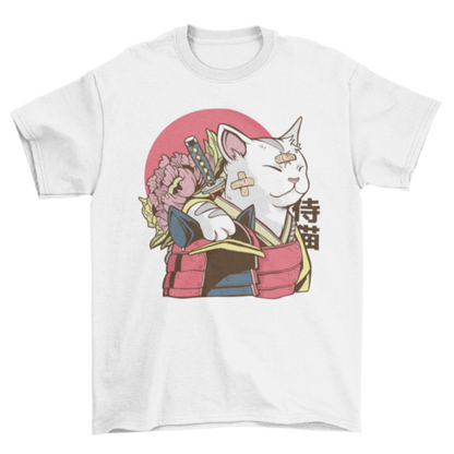 Cat samurai t-shirt