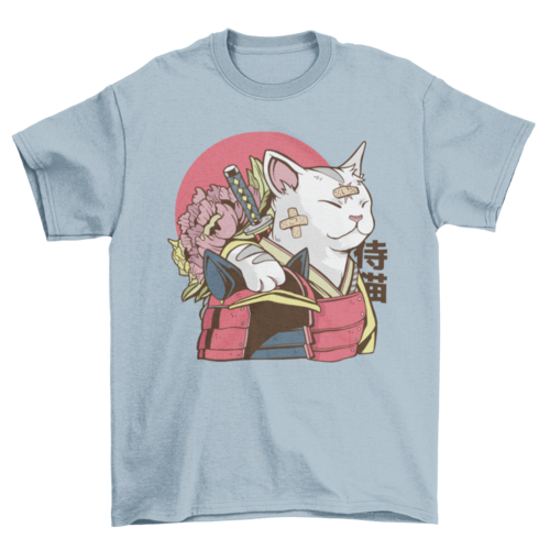 Cat samurai t-shirt